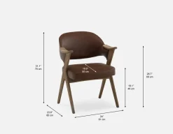 LORENA ash wood dining armchair
