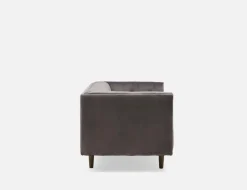 LORETTA mid-century modern velvet 3-seater sofa