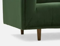 LORETTA mid-century modern velvet 3-seater sofa