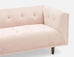 LORETTA mid-century modern velvet 3-seater sofa