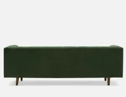 LORETTA mid-century modern velvet 3-seater sofa