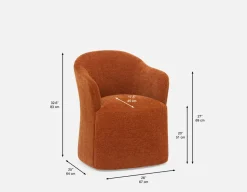 MAGNUS dining chair on casters