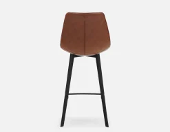 MALI mid-century modern bar stool with backrest 76 cm
