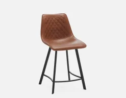 MALI mid-century modern bar stool with backrest 76 cm