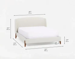 MARCIA mid-century modern upholstered queen size bed