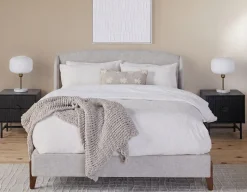 MARCIA mid-century modern upholstered queen size bed