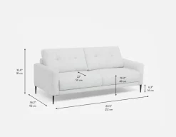 MIGUELA mid-century modern 3-seater sofa
