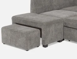 MINNESOTA left-facing sectional sofa-bed with storage