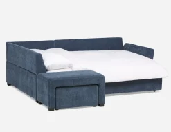 MINNESOTA left-facing sectional sofa-bed with storage