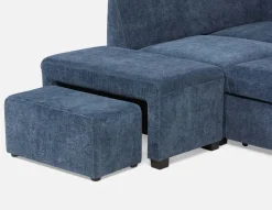 MINNESOTA left-facing sectional sofa-bed with storage