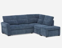 MINNESOTA left-facing sectional sofa-bed with storage