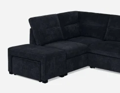 MINNESOTA left-facing sectional sofa-bed with storage