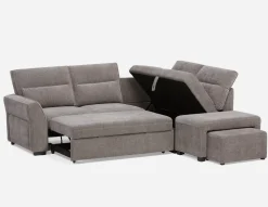 MINNESOTA right-facing sectional sofa-bed with storage