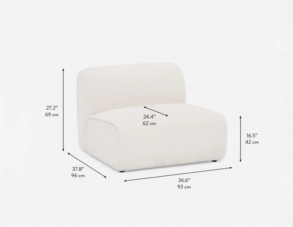 MODENA modular armless sofa customize to fit your space