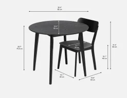 MONIKA mid-century modern 5-piece dining set