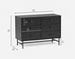MONTANA modern 6-drawer dresser