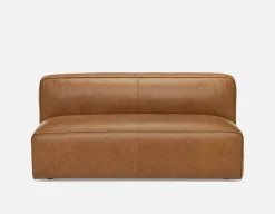 MONTE 100% leather classic loveseat sofa