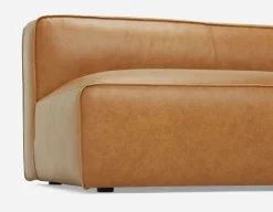 MONTE 100% leather classic loveseat sofa