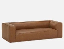 MONTE 100% leather classic loveseat sofa