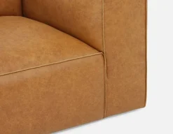 MONTE 100% leather classic 3-seater sofa