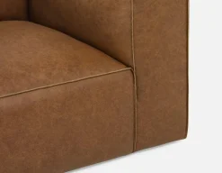 MONTE 100% leather classic 3-seater sofa