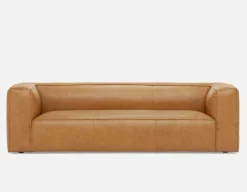 MONTE 100% leather classic 3-seater sofa