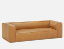 MONTE 100% leather classic 3-seater sofa