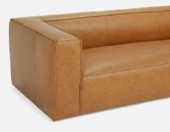 MONTE 100% leather classic 3-seater sofa