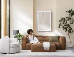 MONTE 100% leather ottoman