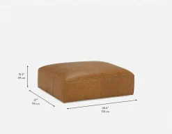 MONTE 100% leather ottoman