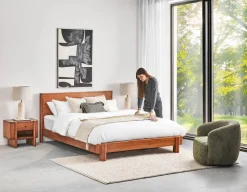 MUMBAI acacia wood king size bed