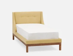 MUROL mid-century modern tufted upholstered wingback queen size bed