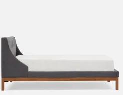 MUROL mid-century modern tufted upholstered wingback queen size bed