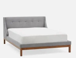 MUROL mid-century modern tufted upholstered wingback queen size bed