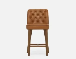NELA 100% leather counter stool 66cm