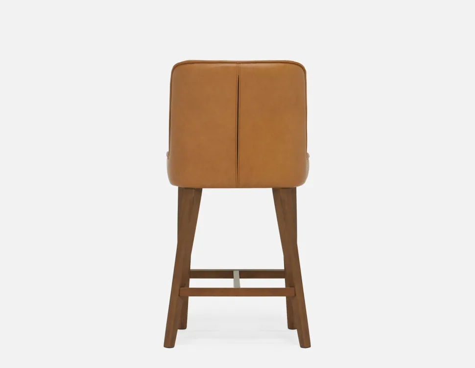 NELA 100% leather counter stool 66cm