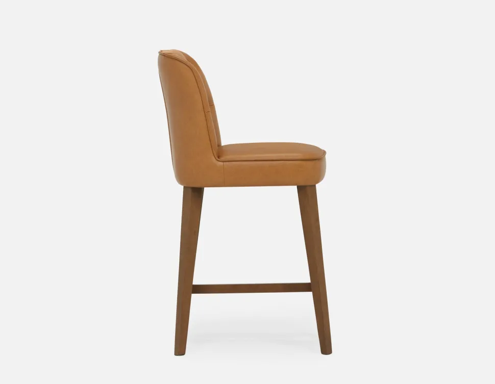 NELA 100% leather counter stool 66cm