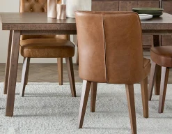 NELA 100% leather vintage dining chair