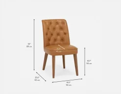 NELA 100% leather vintage dining chair