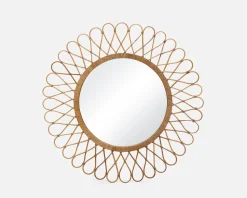 NELIA mirror with bamboo frame 71 cm