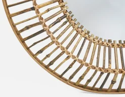 NELIA mirror with bamboo frame 71 cm