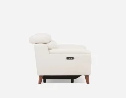 NILLIE 100% leather power recliner contemporary loveseat