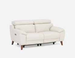 NILLIE 100% leather power recliner contemporary loveseat
