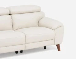 NILLIE 100% leather power recliner contemporary loveseat