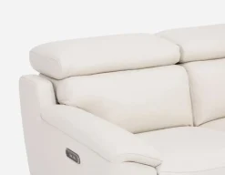 NILLIE 100% leather power recliner contemporary loveseat