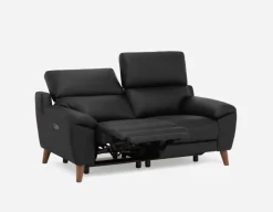 NILLIE 100% leather power recliner contemporary loveseat