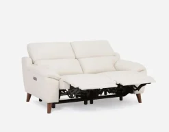 NILLIE 100% leather power recliner contemporary loveseat