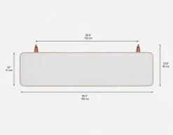 NINA minimalistic suspended queen headboard