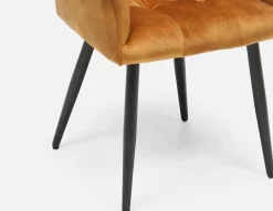 OCTAVE velvet dining armchair