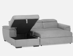 ODETTE contemporary left-facing sectional sofa-bed with storage